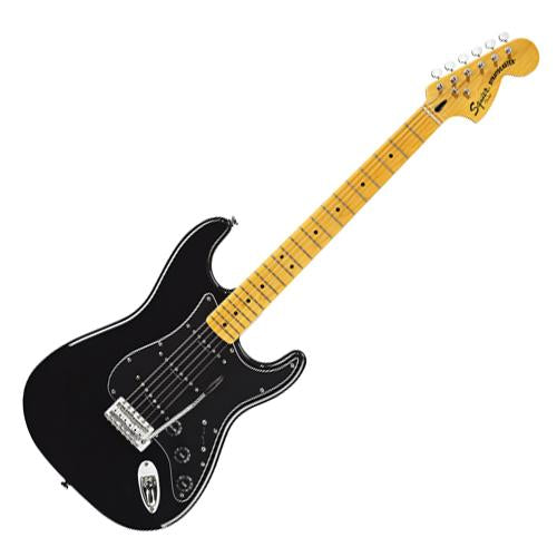 Squier 0301227506 Vintage Modified '70s Stratocaster Electric Guitar Maple in Black