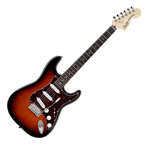 Squier 0321600537 Standard Stratocaster Electric Guitar Rosewood in Antique Burst w/Tortoiseshell