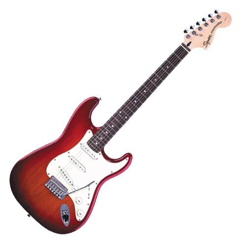 Squier 0321603530 Standard Stratocaster Electric Guitar Rosewood in Cherry Sunburst