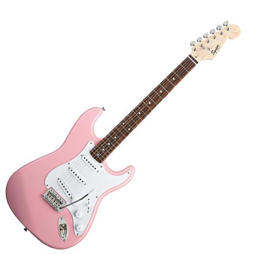 Squier 0310001570 Bullet Stratocaster w/Trem Electric Guitar in Pink