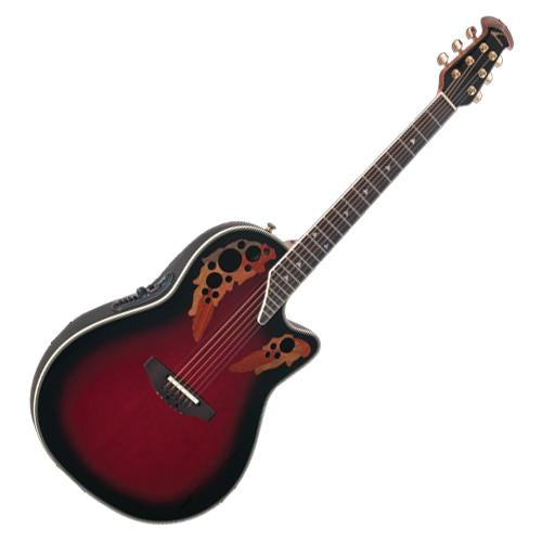 Ovation 2078AXBCB Elite Series Acoustic Electric Deep Contour in Black Cherry Burst w/Case