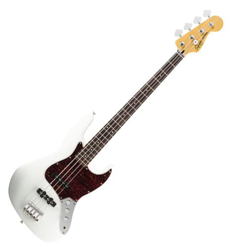 Squier 0306600505 Vintage Modified Jazz Bass Guitar Rosewood in Olympic White