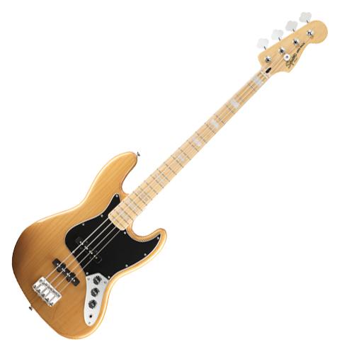 Squier 0307702520 Vintage Modified '77 Jazz Bass Guitar Maple in Amber
