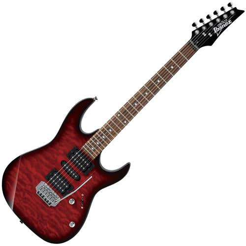Ibanez GRX70QATRB GRX Series Transparent Red Burst Electric Guitar