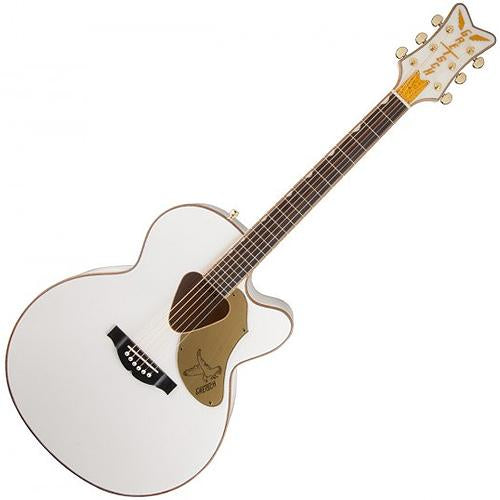 Gretsch 2714024505 G5022CWFE Rancher Falcon Jumbo Cutaway Fishman Pickup System in White
