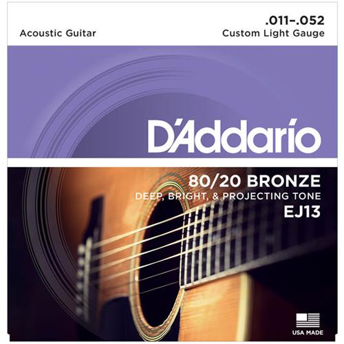 D'Addario EJ13 Acoustic Guitar Strings Phosphor Bronze Wound 011-053