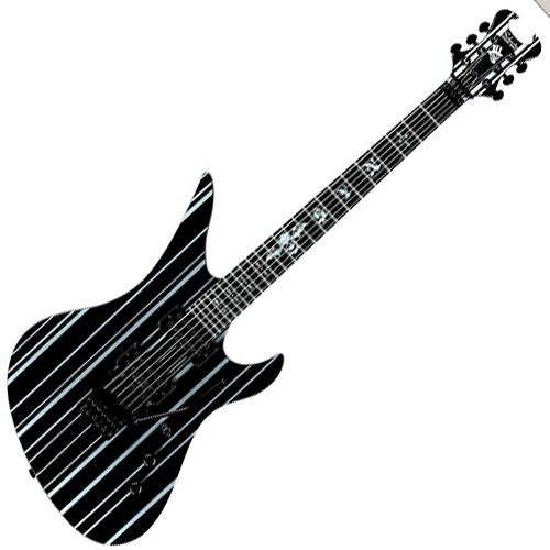 Schecter SYNYSTERSTDBLK Synyster Standard Signature Series Black w/Silver Pinstripe