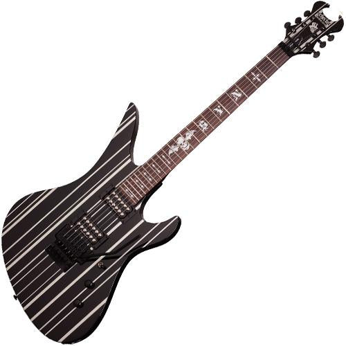 Schecter SYNYSTERCSTSBLK Artist Signature Synyster Gates in Black w/Silver Stripes