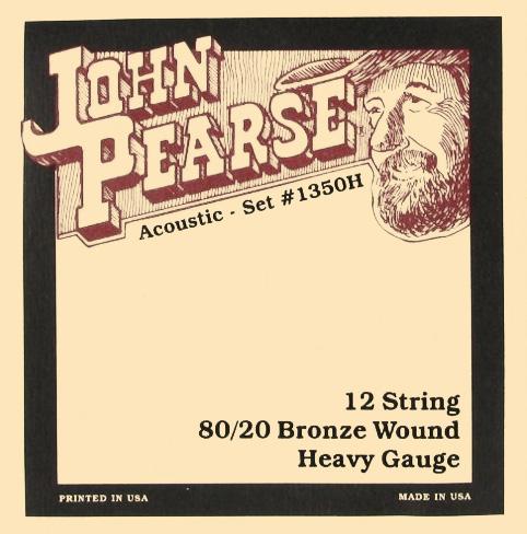 John Pearse 1350H 12 String 80/20 Bronze Wound C# Tuning 013 - 056