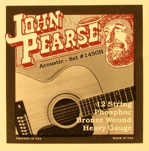 John Pearse 1450H 12 String Phosphor Bronze Wound C# Tuning 013 - 056