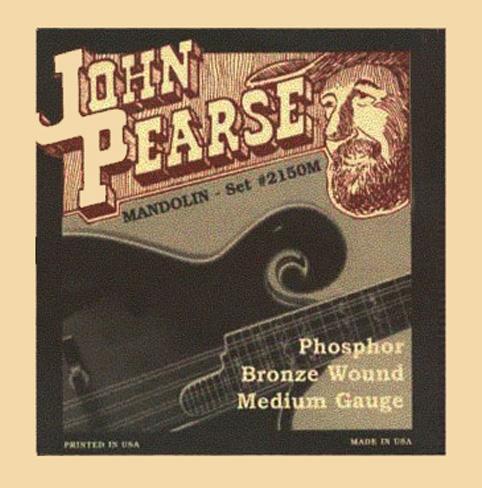 John Pearse 2150M Medium Phosphor Bronze Loop End Mandolin Strings 011-040