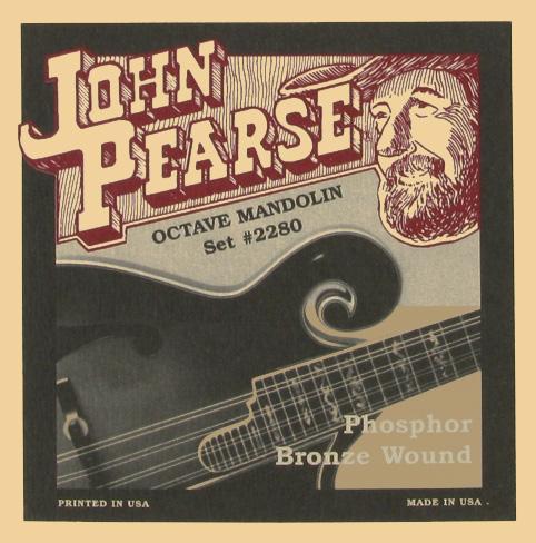 John Pearse 2280 Octave Phosphor Bronze Loop End Mandolin Strings 012 - 045