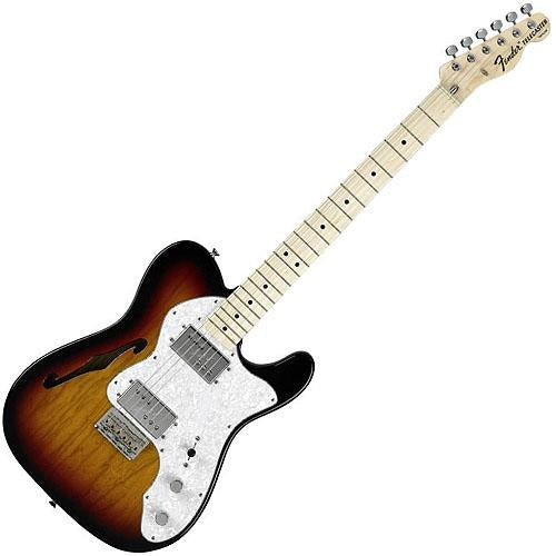 Fender 0137402300 Classic Series 72 Telecaster Thinline Maple 3 Colour Sunburst