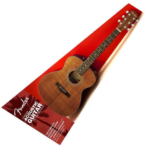 Fender 0961592100 FA125S Folk Acoustic Guitar w/Solid Mahogany Top Value Pack
