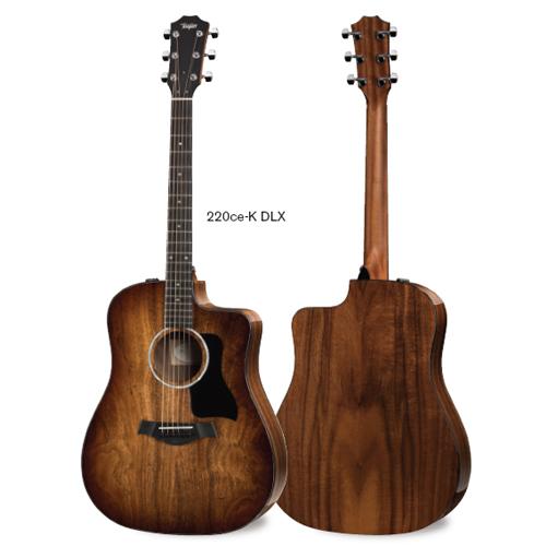 Taylor 220CEKDLX Limited Edition Dreadnought Cutaway Acoustic Electric Solid Koa Top w/ES2 and w/Case