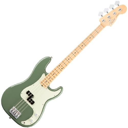 Fender 0193612776 American Professional Precision Bass Guitar Maple Antique Olive Hardshell w/Case