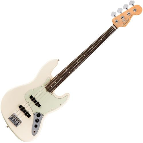Fender 0193900705 American Professional Jazz Bass Guitar Rosewood Olympic White Hardshell w/Case