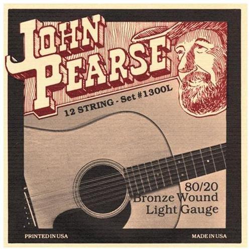 John Pearse 1300L 12 String 80/20 Bronze Acoustic Guitar Strings 010 -047
