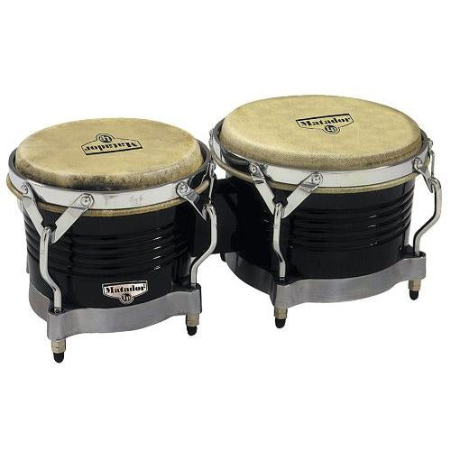 Latin Percussio M201BKWC Matador Bongos Black Chrome Finish