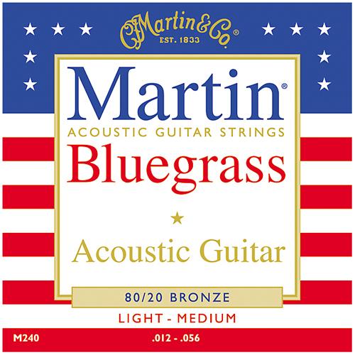 Martin M240 Bluegrass 80/20 Bronze Acoustic Guitar Strings Light-Medium 12-56