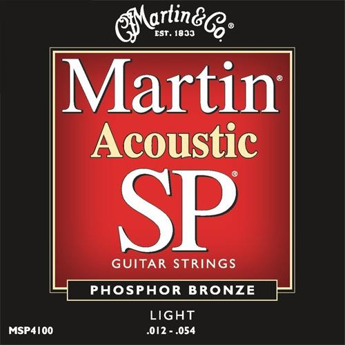 Martin MSP4100 SP Phosphor Bronze Acoustic Guitar Strings Light 12-54