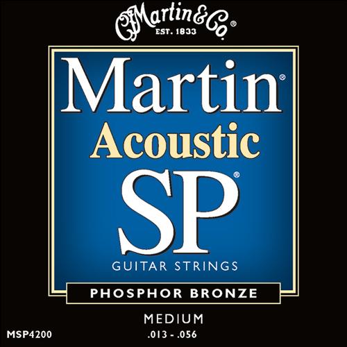Martin MSP4200 SP Phosphor Bronze Acoustic Guitar Strings Medium 13-56