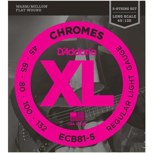 D'Addario ECB815 Chromes 5 String Bass Strings 045-132